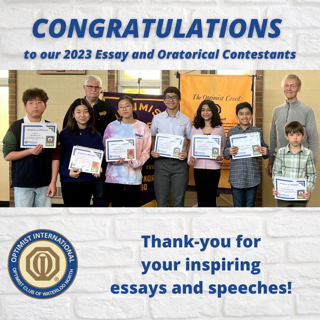 optimist essay contest 2023 winners